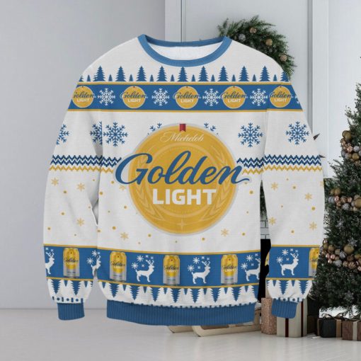 Michelob Golden Light Knitting Pattern Ugly Christmas Holiday Sweater