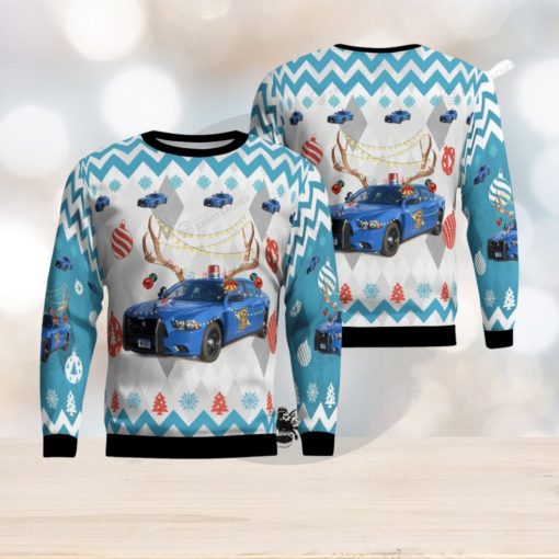 Michigan State Police Dodge Charger Christmas 3D Printed Ugly Christmas Sweater