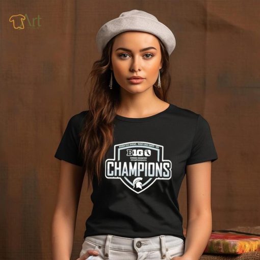 Michigan State Spartans Blue 84 2023 Big Ten Women’s Cross Country Champions Locker Room T Shirt