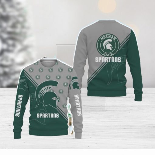 Michigan State Spartans Cross Style Ugly Xmas Sweater