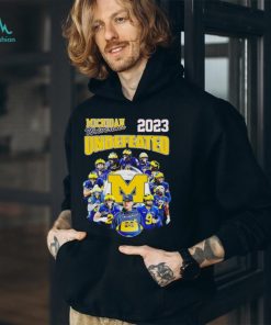 Michigan Wolverines 2023 Undefeated signatures shirt