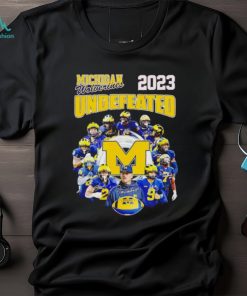 Michigan Wolverines 2023 Undefeated signatures shirt