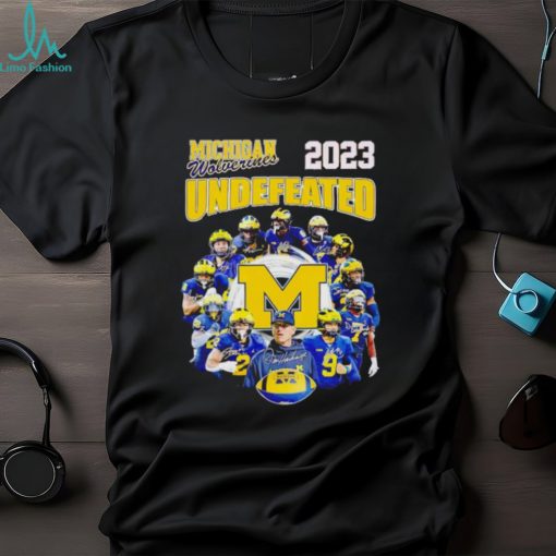 Michigan Wolverines 2023 Undefeated signatures shirt