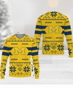 Michigan Wolverines Custom New Uniforms For Fan Gear Ugly Christmas AOP Sweater