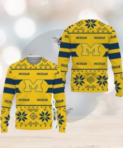 Michigan Wolverines Custom New Uniforms For Fan Gear Ugly Christmas AOP Sweater