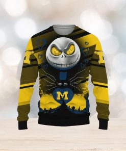 Michigan Wolverines Jack Skellington 2023 3D Sweater Unisex Christmas Gift