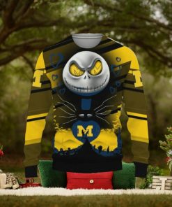 Michigan Wolverines Jack Skellington 2023 3D Sweater Unisex Christmas Gift