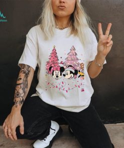 Mickey And Friends Christmas Trees Pink Tshirt