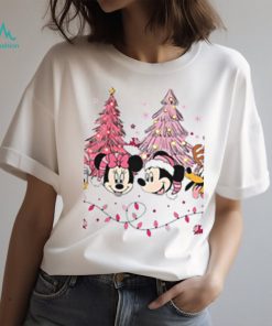 Mickey And Friends Christmas Trees Pink Tshirt