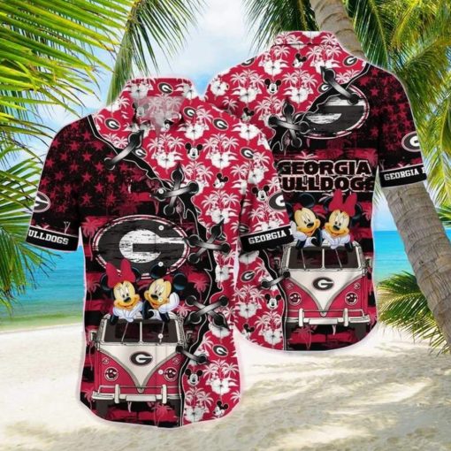 Mickey Mouse NCAA Georgia Bulldogs UGA Hawaiian Shirt