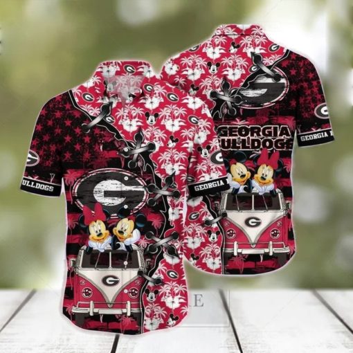 Mickey Mouse NCAA Georgia Bulldogs UGA Hawaiian Shirt