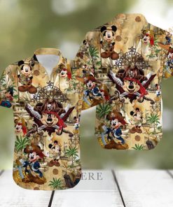 Mickey Mouse Pirate Hawaiian Shirt Treasure Map Hawaiian Shirt Pirates  Mickey Mouse Hawaiian Shirt