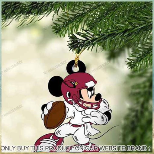 Mickey Mouse X Arizona Cardinals 2023 Chirstmas Ornament