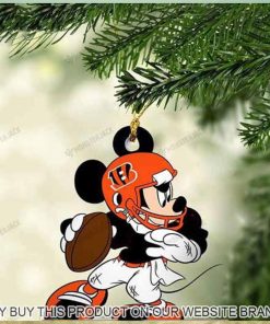 Mickey Mouse X Cincinnati Bengals 2023 Christmas Ornament