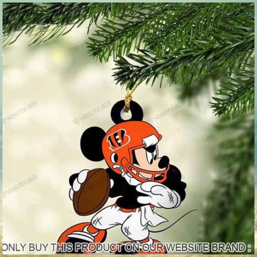Mickey Mouse X Cincinnati Bengals 2023 Christmas Ornament