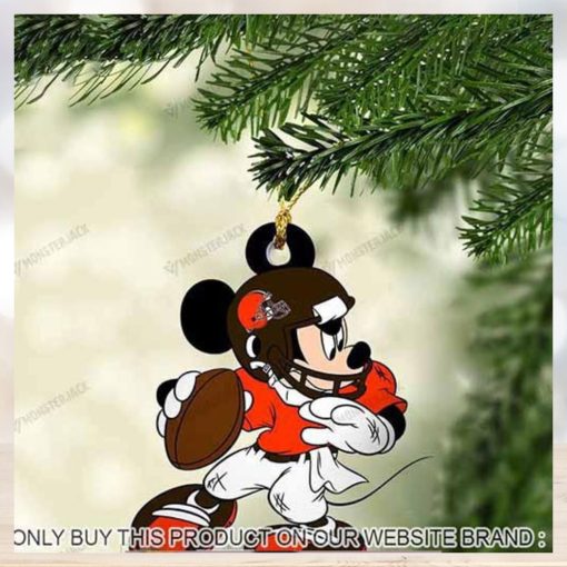 Mickey Mouse X Cleveland Browns 2023 Christmas Ornament