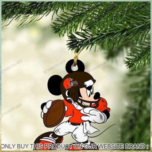Mickey Mouse X Cleveland Browns 2023 Christmas Ornament