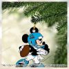 Personalized Greyhound In Snow Pocket Christmas Acrylic Ornament