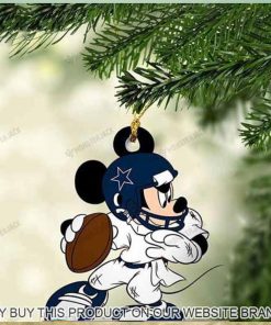 NFL Detroit Lions Xmas Mickey Ornament - Kaiteez