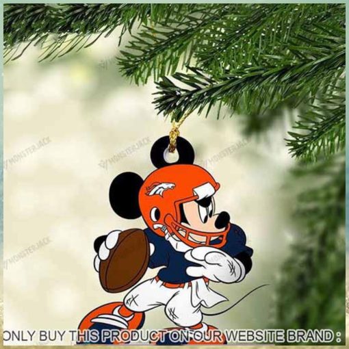 Mickey Mouse X Denver Broncos 2023 Christmas Ornament