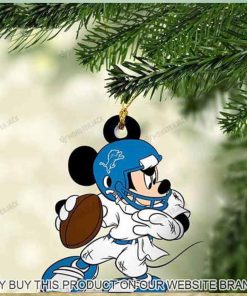 Mickey Mouse X Detroit Lions 2023 Christmas Ornament