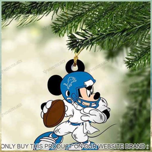 Mickey Mouse X Detroit Lions 2023 Christmas Ornament