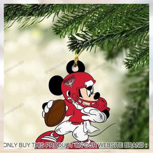 Mickey Mouse X Essendon Football Club 2023 Christmas Ornament