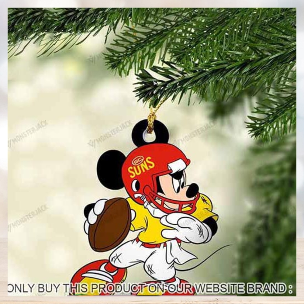 Mickey Mouse X Gold Coast Suns 2023 Christmas Ornament Mickey Mouse X Gold Coast Suns 2023 Christmas Ornament
