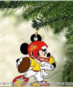 Mickey Mouse X Gold Coast Suns 2023 Christmas Ornament