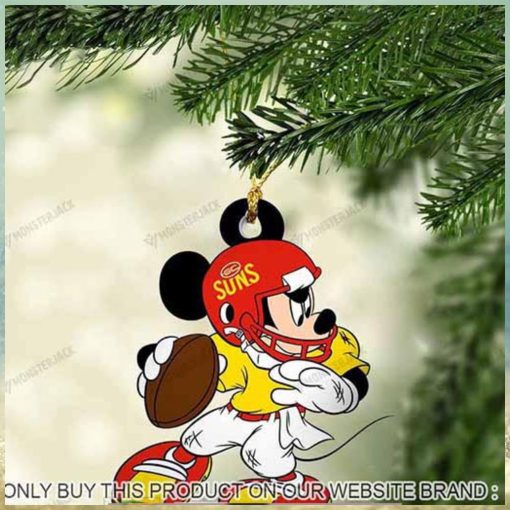 Mickey Mouse X Gold Coast Suns 2023 Christmas Ornament