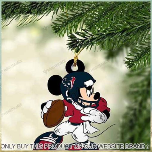 Mickey Mouse X Houston Texans 2023 Christmas Ornament