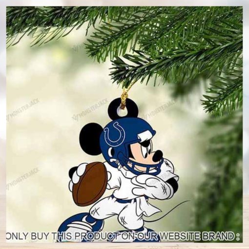 Mickey Mouse X Indianapolis Colts 2023 Christmas Ornament