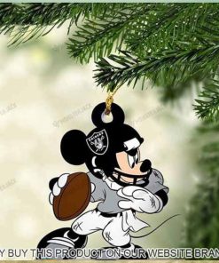Mickey Mouse X Las Vegas Raiders 2023 Christmas Ornament