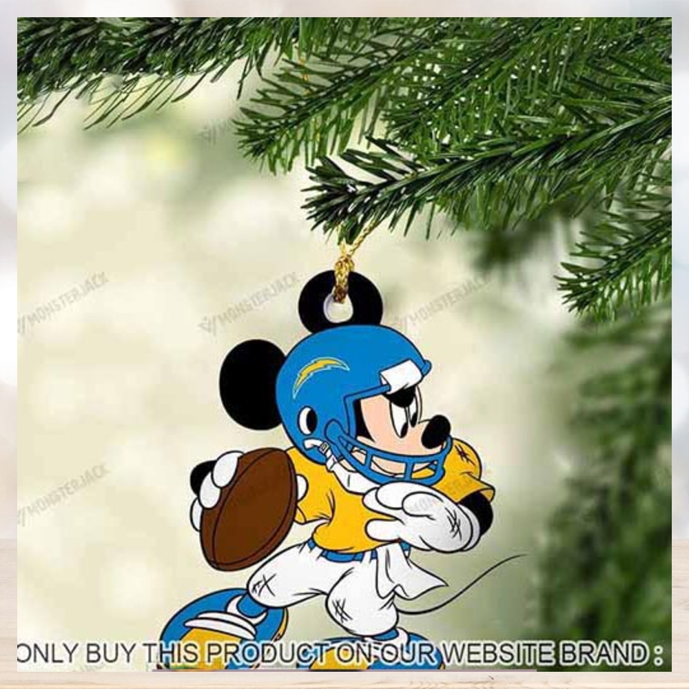Mickey Mouse X Los Angeles Chargers 2023 Christmas Ornament Mickey Mouse X Los Angeles Chargers 2023 Christmas Ornament