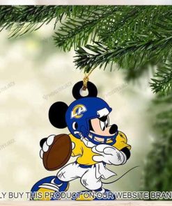 Mickey Mouse X Los Angeles Rams 2023 Christmas Ornament
