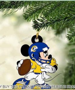 Mickey Mouse X Los Angeles Rams 2023 Christmas Ornament
