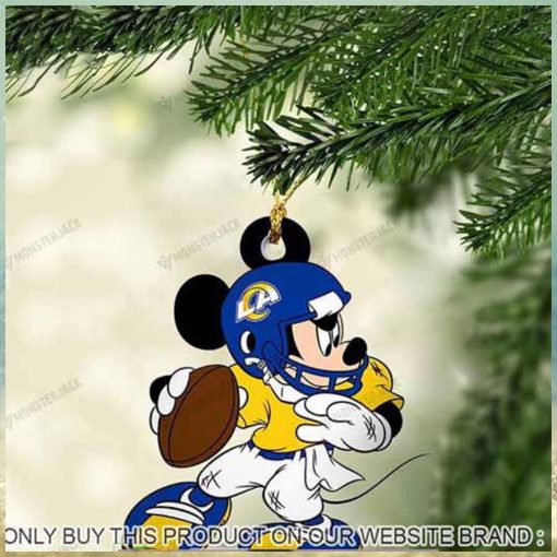 Mickey Mouse X Los Angeles Rams 2023 Christmas Ornament