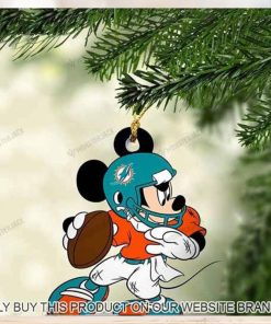 Mickey Mouse X Miami Dolphins 2023 Christmas Ornament