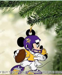 Mickey Mouse X Minnesota Vikings 2023 Christmas Ornament