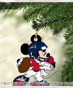 Mickey Mouse X New England Patriots 2023 Christmas Ornament