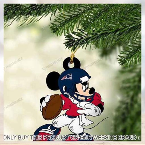 Mickey Mouse X New England Patriots 2023 Christmas Ornament