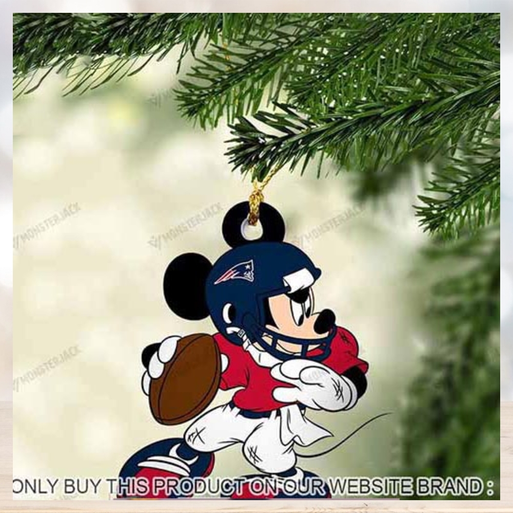 Mickey Mouse X New England Patriots 2023 Christmas Ornament Mickey Mouse X New England Patriots 2023 Christmas Ornament