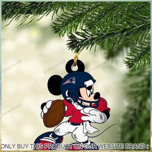 Mickey Mouse X New England Patriots 2023 Christmas Ornament