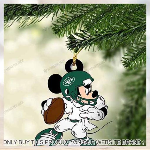 Mickey Mouse X New York Jets 2023 Christmas Ornament