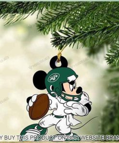 Mickey Mouse X New York Jets 2023 Christmas Ornament