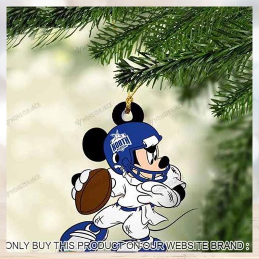 Mickey Mouse X North Melbourne Football Club 2023 Christmas Ornament