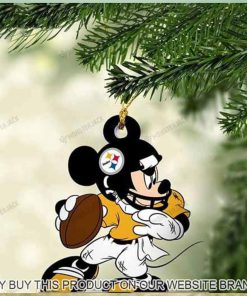 Mickey Mouse X Pittsburgh Steelers 2023 Christmas Ornament