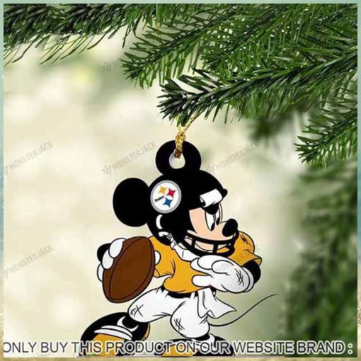 Mickey Mouse X Pittsburgh Steelers 2023 Christmas Ornament