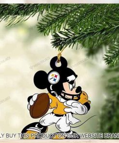 Mickey Mouse X Pittsburgh Steelers 2023 Christmas Ornament