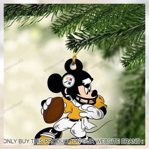 Mickey Mouse X Pittsburgh Steelers 2023 Christmas Ornament